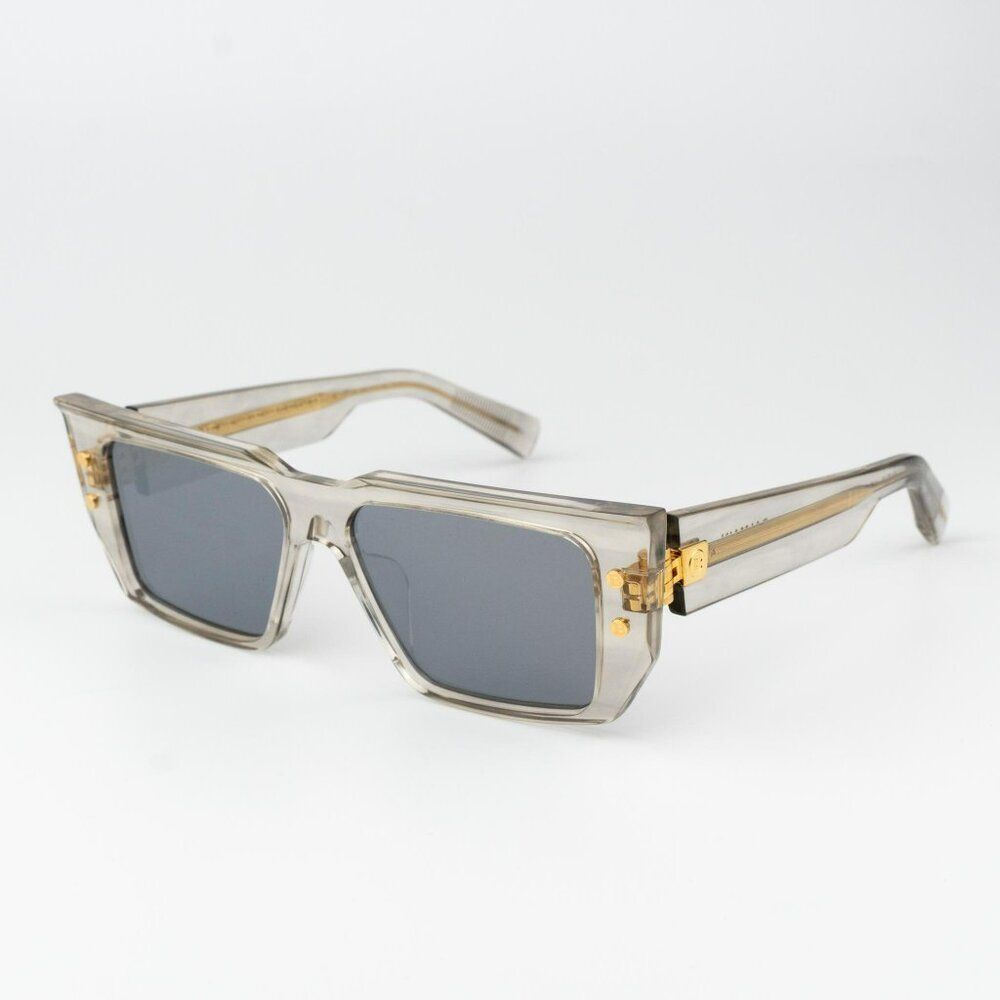 Balmain Women Sunglasses Titanium Gold Grey Cat Eye B-VI BPS-121B-54